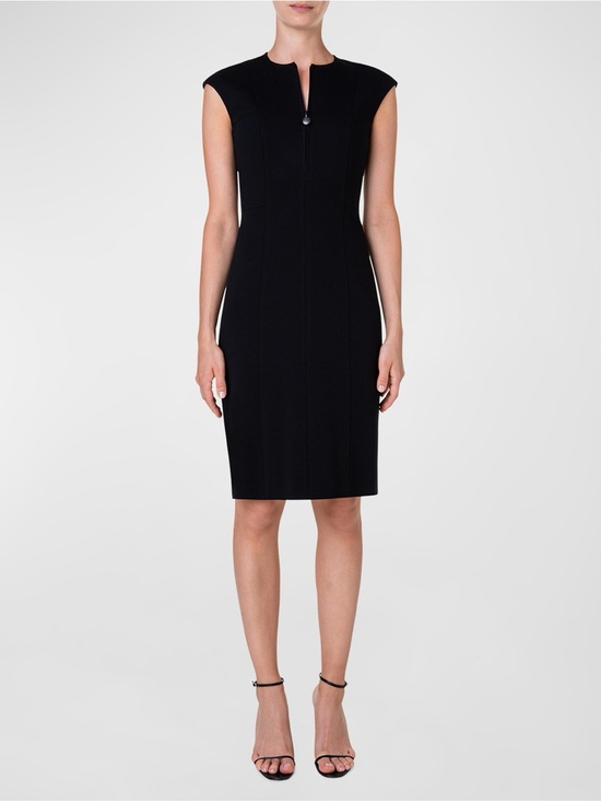 Akris Punto Dresses & Skirts - Akris Punto Black Cap-Sleeve Sheath Dress